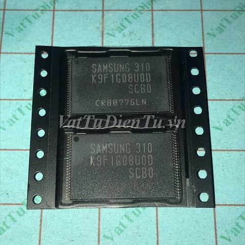 K9F1G08U0D K9F1G08UOD-SCBO TSOP48 IC Nhớ 1Gb NAND Flash; Mã: K9F1G08U0D; Kiểu chân: dán TSOP-48; Xuất xứ: Hàng mới