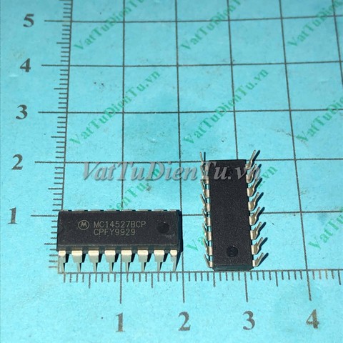 MC14527BCP DIP16 IC Bộ giải mã thời gian đơn đa kênh; Mã: MC14527BCP; Kiểu chân: cắm DIP-16; Xuất xứ: Hàng mới