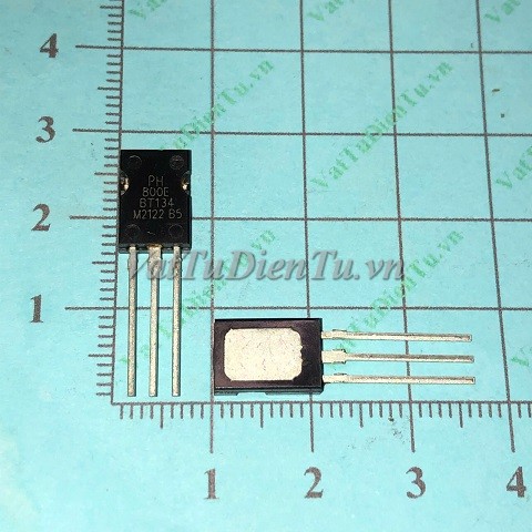 BT134-800E BT134 TO126 TRIAC 4A 800V; Mã: BT134-800E; Kiểu chân: cắm 3 chân TO-126; Xuất xứ: Hàng mới