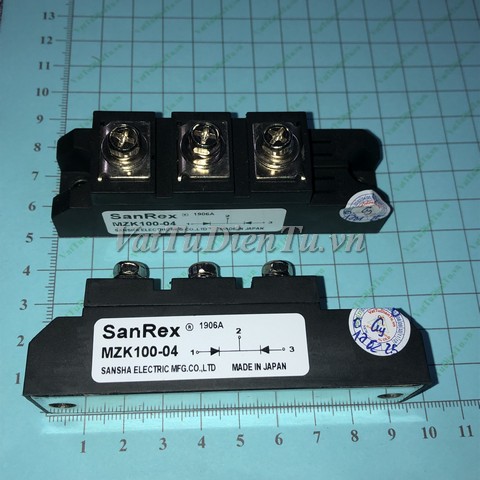 MZK100-04 MZK100A400V Module Diode phục hồi nhanh 100A 400V; Mã: MZK100-04; Xuất xứ: Hàng mới