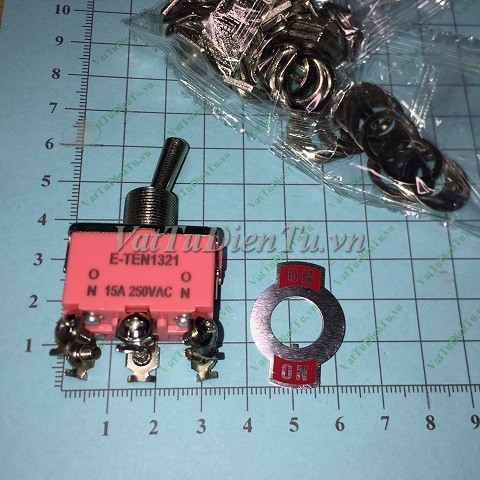 E-TEN1321 SN-1321 Công tắc logic, Công tắc gạt 6 chân, 2 vị trí giữ ON-ON (Toggle Switch 6P) 12mm; Mã: E-TEN1321; Thông số: 15A/250V; Kích thước: L33xW20xH58mm, lỗ khoét: 12mm