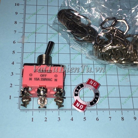 E-TEN1322 SN-1321 Công tắc logic, Công tắc gạt 6 chân, 2 vị trí giữ ON-ON (Toggle Switch 6P) 12mm; Mã: E-TEN1322; Thông số: 15A/250V; Kích thước: L33xW20xH58mm, lỗ khoét: 12mm -8882; Xuất xứ: Hàng mới