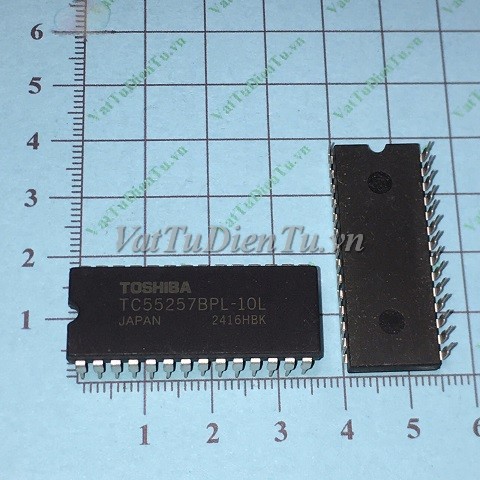 TC55257BPL-10L DIP28 SILICON GATE CMOS 32,768 WORD X 8 BIT STATIC RAM; Mã: TC55257BPL-10L; Kiểu chân: cắm DIP-28; Xuất xứ: Hàng mới