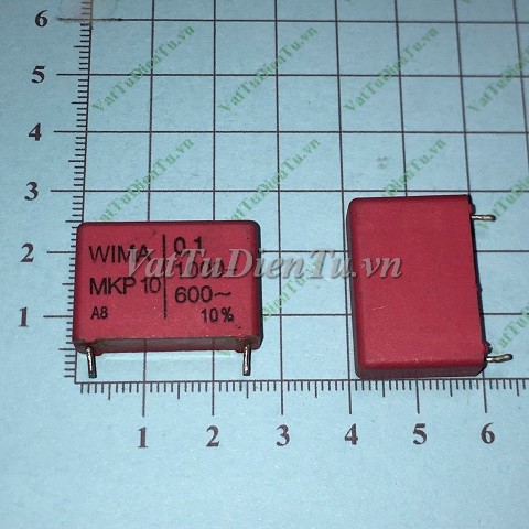 Tụ phim WIMA MKP 10 0.1uF 1000V 0.1 104 1000V; Mã: WIMA-0.1uF1000V; Hàng tương đương: RIFA PME261 0.1uF 1000V 100nF 104 500V; Dùng cho: Vật tư biến tần; Xuất xứ: Hàng mới