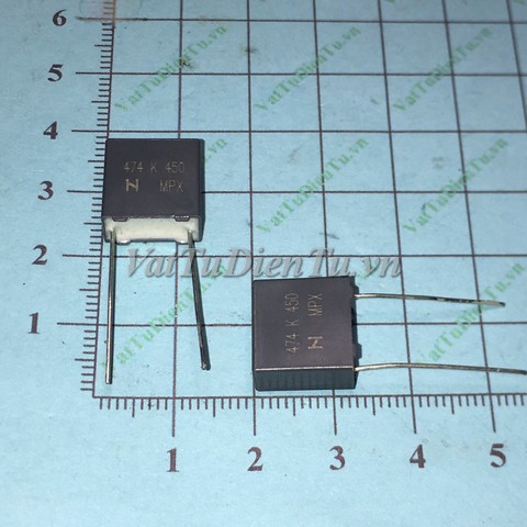 MPX-474K450V Tụ 0.47uf 275V 450V 13X5X10mm; Mã: MPX-474K450V; Kiểu chân: cắm; Xuất xứ: Hàng mới