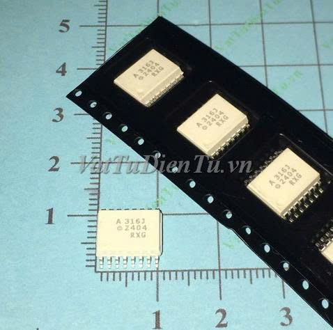 A316J HCPL-316J HP316J SOP16 Photo-IC IC cách lý quang photo optocoupler (Chính hãng); Mã: A316J; Kiểu chân: dán 16 chân SOP-16; Xuất xứ: Hàng mới; Thương hiệu: AVAGO