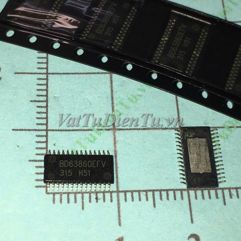 BD63860EFV BD63860EFV-E2 SSOP28 Silicon monolithic integrated circuits; Mã: BD63860EFV; Kiểu chân: 28 chân dán SSOP-28; Xuất xứ: Hàng mới
