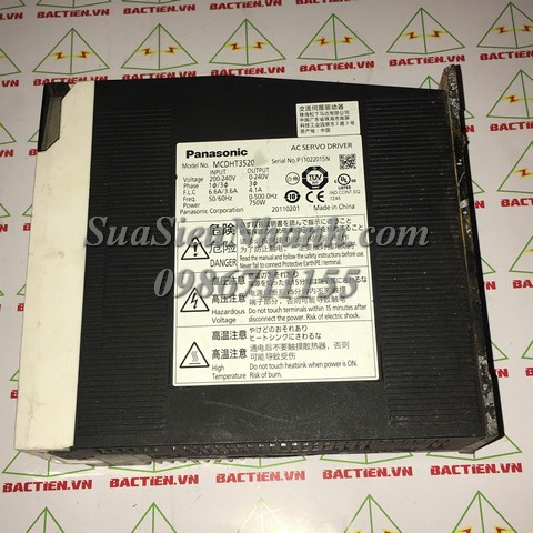 MCDHT3520 AC SERVO DRIVER 750W Panasonic (HTM); Mã: MCDHT3520; Xuất xứ: Hàng tháo máy