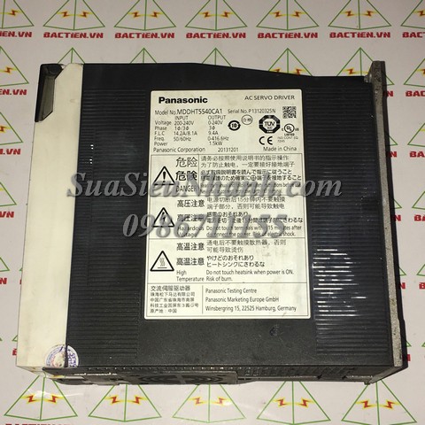 MDDHT5540CA1 AC SERVO DRIVER 1.5kW Panasonic (HTM); Mã: MDDHT5540CA1 ; Xuất xứ: Hàng tháo máy