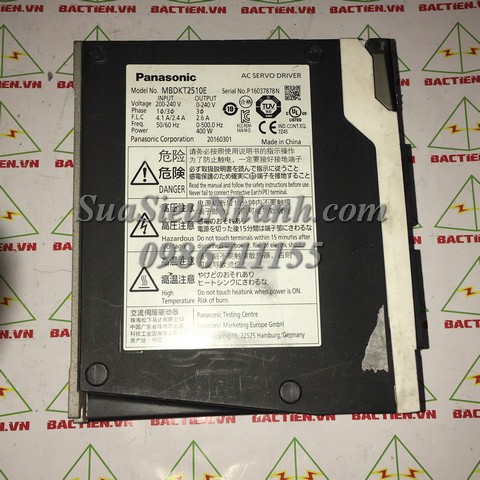 MBDKT2510E 878N AC SERVO DRIVER 400W Panasonic; Mã: MBDKT2510E; Xuất xứ: Hàng tháo máy