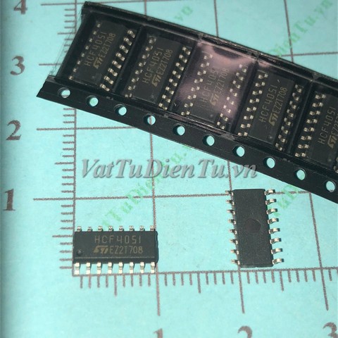 HCF4051BM SOP16 3.9mm IC số Mã: HCF4051BM Kiểu chân: dán SOP-16 Thương hiệu: ST