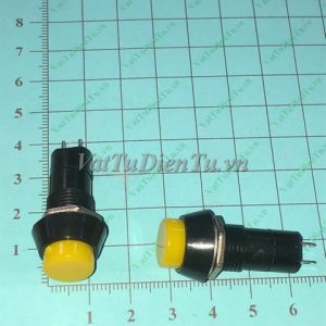 PBS-11 Nút nhấn tròn có khóa màu vàng 12MM không dây; Mã: PBS-11Y; Xuất xứ: Hàng mới