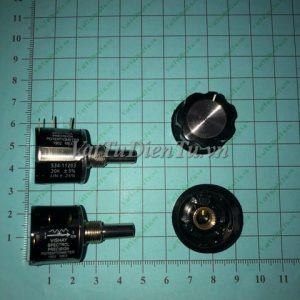 Biến trở 534-1-1 20K 2W VISHAY kèm núm A03; Mã: 534-11103-20K; Xuất xứ: Hàng mới; Thương hiệu: VISHAY; Mã kho: 534-11103-20K-095