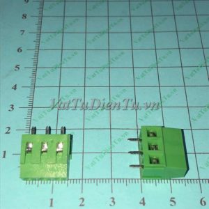 KF128-3P Connector Cầu đấu 3 chân xanh 5.08mm bắt ốc (CON 3 bắt ốc); Mã: KF128-3P-508; Kiểu chân: cắm , bắt ốc