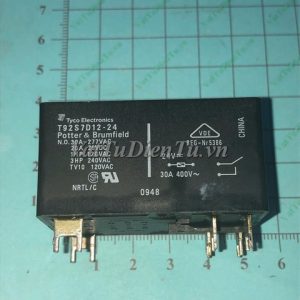 T92S7D12-24 Relay 24VDC 6 chân 30A 277VAC STE (HTM); Mã: T92S7D12-24; Xuất xứ: Hàng tháo máy; Kiểu chân: cắm; Keywords: Relay 24VDC 6 chân, relay 6 chân 24VDC, rơ le 24VDC 6 chân, rơ le 6 chân 24VDC