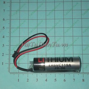 ER6VC119A PIN 3.6V 2000maH 14.5x50mm TOSHIBA LITHIUM BATTERY đầu cắm đen; Mã: ER6VC119A; Xuất xứ: Hàng mới