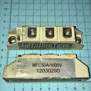 MFC50A/1600V Module Thyristor SCR 50A 1600V (HTM); Mã: MFC50A/1600V; Kiểu chân: Module bắt vít; Xuất xứ: Hàng tháo máy; Hàng tương đương: MFC50A 1600V, SCR Module 50A 1600V, Thyristor Module 50A 1600V