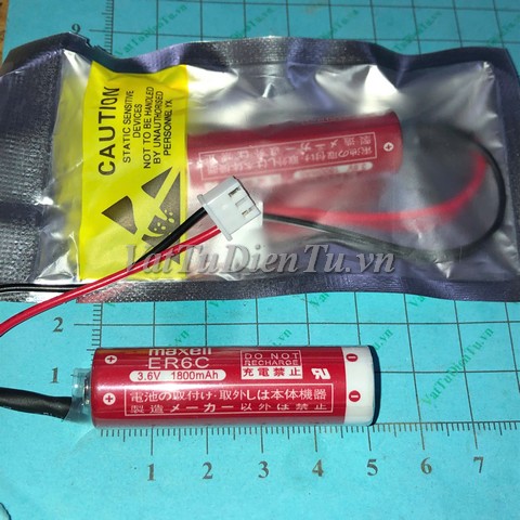 ER6C AA 3.6V F2-40BL Pin nuôi nguồn PIN 3.6V cho PLC FX1N FX2N đầu cắm trắng; Mã: F2-40BL; Kiểu chân: Đầu cắm trắng 2 dây; Thương hiệu: MAXELL; Dùng cho: Vật tư PLC