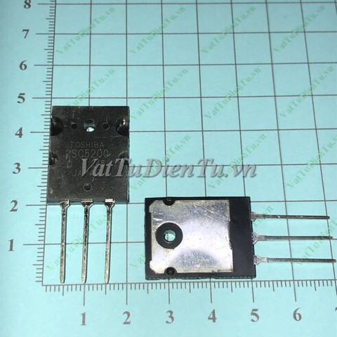 2SC5200 C5200 NPN Transistor 15A 230V; Mã: 2SC5200; Kiểu chân: cắm 3 chân TO-247; Thương hiệu: TOSHIBA; Xuất xứ: Hàng mới