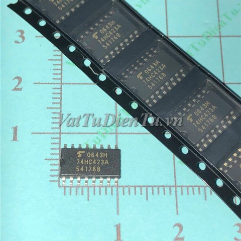 TC74HC423AF 74HC423A SOP16 5.2MM; Mã: 74HC423A; Kiểu chân: dán SOP-16 5.2MM; Xuất xứ: Hàng mới