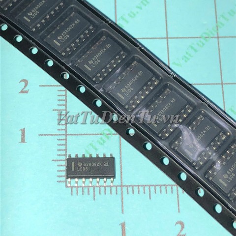 LS06 74LS06 SN74LS06DR SOP-14 IC số; Mã: LS06; Kiểu chân: dán SOP-14; Hãng sx: TI