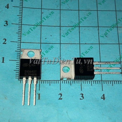 SVD640T TO220 N Mosfet 18A 200V (HTM); Mã: SVD640T; Kiểu chân: cắm TO-220; Xuất xứ: Hàng tháo máy