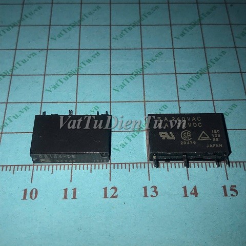 RB104-DE-DC24V Relay 24V 5A 4 chân 250V (HTM); Mã: RB104-DE-DC24V; Kiểu chân: cắm; Xuất xứ: Hàng tháo máy