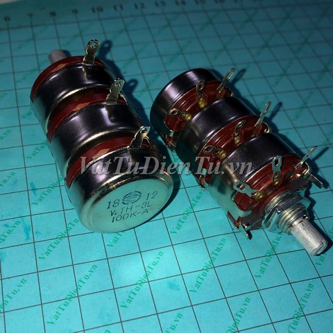 Chiết áp 3 tầng WTH-3L 100K-A 100 kilo-ohm 2W; Mã: WTH-3L-100K-A