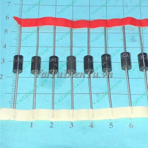 1.5KE13CA 1.5KE13A DO201AD Diode Zener 13V; Mã: 15KE13CA; Kiểu chân: cắm DO-201AD; Keywords: Zener 13V, đi ốt zener 13V, đi ốt ổn áp 13V
