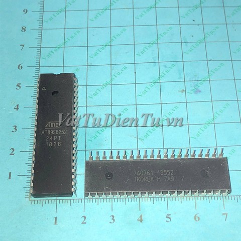 AT89S8252-24PC AT89S8252-24PI AT89S8252 DIP40 Vi điều khiển 8-bit 24MHz 8KB Flash của Microchip (Atmel); Mã: AT89S8252-24PI; Kiểu chân: cắm DIP-40; Xuất xứ: Hàng mới