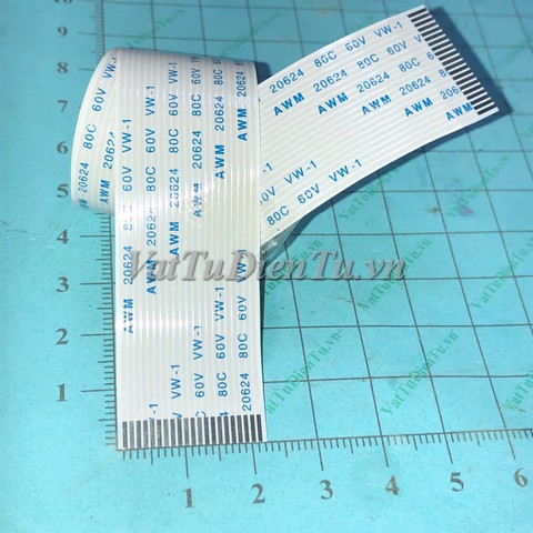AWM-21-1-500-A Cáp thuận FFC/FPC 21P 1.0mm dài 500mm; Mã: AWM-21-1-500-A; Số chân, pin (P): 21Pin