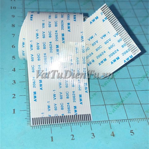 Cáp thuận FFC/FPC 30P 1mm dài 250mm; Mã: AWM-30-1-250-A; Số chân, pin (P): 30Pin; Bước chân, khoảng cách giữa tâm 2 chân: 1mm; Tổng chiều dài: 250mm; Tổng chiều rộng: 31mm; Loại đầu cắm tiếp xúc: A thuận cùng mặt; Độ dày cáp: 0.12m