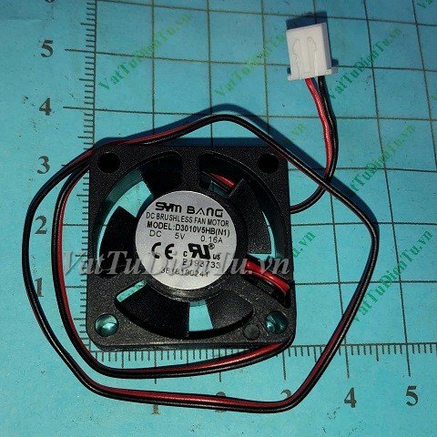 D3010V5HB (N1) Quạt tản nhiệt 5V 0.16A 30x30x10mm SYM BANG 2 dây đầu cắm A1; Mã: D3010V5HB; Thương hiệu: SYM BANG; Xuất xứ: Hàng mới