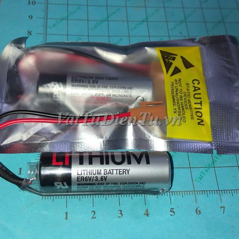 ER6V3.6V AA 3.6V Pin nuôi nguồn PIN 3.6V cho PLC FX1N FX2N đầu cắm nâu TOSHIBA; Mã: ER6V3V6