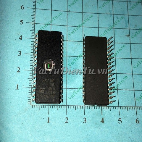 M27C4001-15FI M27C4001-15F1 M27C4001 DIP32 IC Nhớ ROM, 4 Mbit (512Kb x 8) UV EPROM and OTP EPROM (NEW); Mã: M27C4001-15F1; Kiểu chân: 32 chân cắm DIP-32; Thương hiệu: ST; Xuất xứ: Hàng chính hãng
