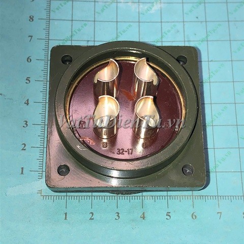 MS3102A32-17P MS3102A 32-17P Ổ cắm 4 chân SOCKET 4Pin ổ cắm servo motor 4Pin Mã: MS3102A32-17P Kiểu chân: đực thẳng