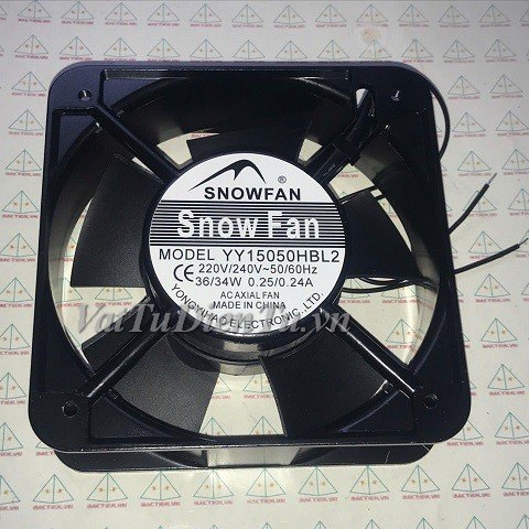 YY15050HBL2 Quạt tản nhiệt 220V 0.24A 34W 150x150x50mm SNOWFAN; Mã: YY15050HBL2; Thương hiệu: SNOWFAN; Xuất xứ: Hàng mới
