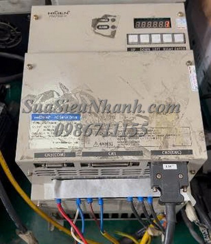 Sửa AC SERVO DRIVER HIGEN FDA7000-H 4.5kW FDA7045H0-J 7004 Lỗi Ano-04 lỗi điện áp thấp Sửa chữa AC SERVO DRIVER HIGEN FDA7000-H 4.5kW Model: FDA7045H0-J Serial: 7004 Lỗi Ano-04 lỗi điện áp thấp, lỗi động cơ giật