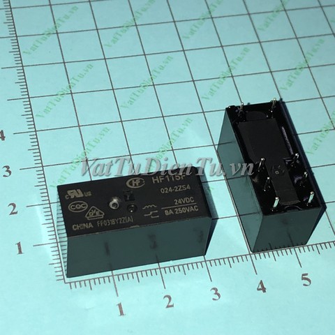 HF115F-024-2ZS4 Relay 24VDC 8 chân 8A; Mã: HF115F-024-2ZS4; Kiểu chân: cắm đế hàn mạch; Keywords: Relay 24VDC 8 chân, relay 8 chân 24VDC, rơ le 24VDC