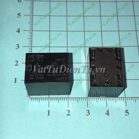 812H-1C-C-24VDC Relay 24V 5 chân 16A; Mã: 812H-1C-C-24V; Kiểu chân: 5 chân cắm; Xuất xứ: Hàng mới; Kiểu chân: cắm đế hàn mạch; Keywords: Relay 24VDC chân, relay chân 24VDC, rơ le 24VDC 5 chân, rơ le 5 chân 24VDC
