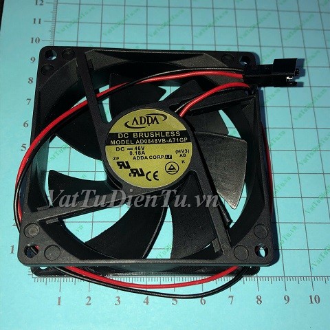AD0848VB-A71GP Quạt tản nhiệt 48V 0.18A 80x80x25mm ADDA 2 dây đầu cắm E1; Mã: AD0848VB-A71GP; Thương hiệu: ADDA; Xuất xứ: Hàng mới