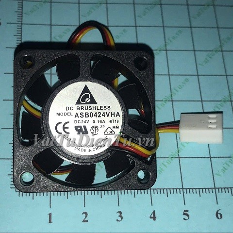 ASB0424VHA Quạt tản nhiệt 24V 0.16A 40x40x10mm DELTA 3 dây đầu cắm B2; Mã: ASB0424VHA; Thương hiệu: DELTA; Xuất xứ: Hàng mới