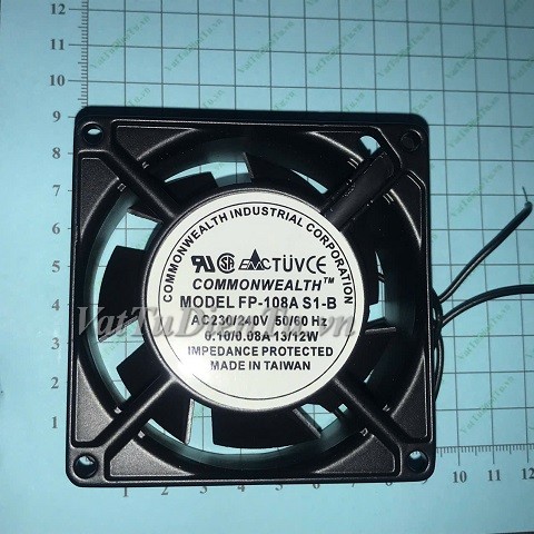 FP-108A S1-B Quạt tản nhiệt 220V 0.1A 12W 80x80x38mm COMMONWEALTH ROTARY 2 dây (7 cánh); Mã: FP-108A-S1-B; Hãng SX: ROTARY; Xuất xứ: Hàng mới