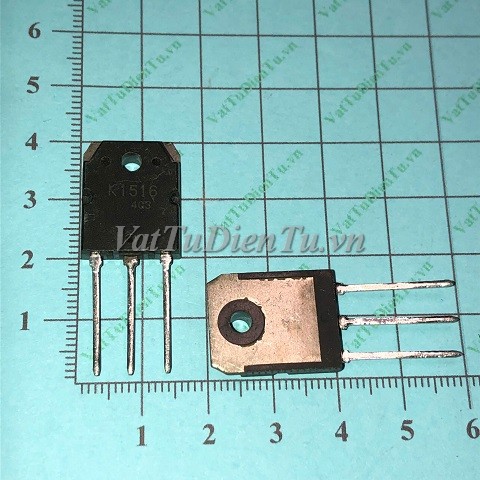 K1516 2SK1516 TO247 N Mosfet 10A 500V (TM); Mã: K1516; Kiểu chân: cắm 3 chân TO-247; Xuất xứ: Hàng tháo máy