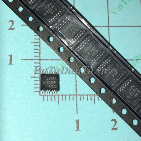 LV06A SN74LV06APWR SN74LV06APW TSSOP14 IC số; Mã: LV06A; Kiểu chân: dán 14 chân TSSOP-14; Xuất xứ: Hàng mới; Thương hiệu: Texas