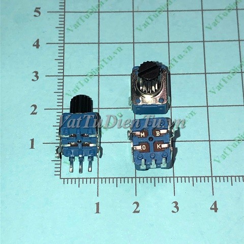 MB10K Công tắc biến trở 3 chân, tay vặn dài 7MM; Mã: MB10K-7; Kiểu chân: cắm hàn mạch 7 chân; Xuất xứ: Hàng mới