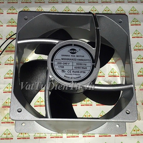 M205RAN22-1WB (GYC) Quạt tản nhiệt 220V 80W 204x204x90mm XINWAN 2 dây; Mã: M205RAN22-1WB-GYC; Thương hiệu: XINWAN; Xuất xứ: Hàng mới