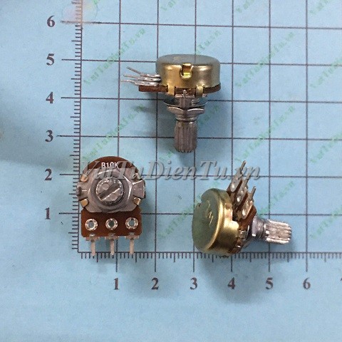 WH148 B10K Biến trở ampli đơn, tay vặn dài 15mm; Mã: WH148-B10K1; Xuất xứ: Hàng mới