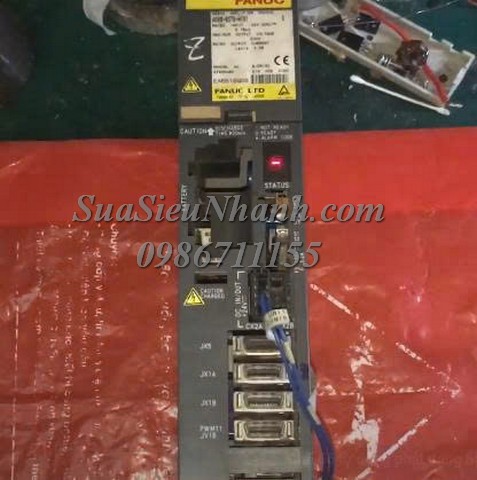 Sửa SERVO AMPLIFIER MODULE FANUC A06B-6079-H101 8908 Lỗi mất hiển thị, lỗi mất nguồn điều khiển Sửa chữa SERVO AMPLIFIER MODULE FANUC Model: A06B-6079-H101 Serial: 8908 Lỗi mất hiển thị, lỗi mất nguồn điều khiển