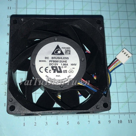 PFB0812UHE Quạt tản nhiệt 12V 1.86A 80x80x38mm DELTA 4 dây đầu cắm B3; Mã: PFB0812UHE; Thương hiệu: DELTA; Xuất xứ: Hàng mới